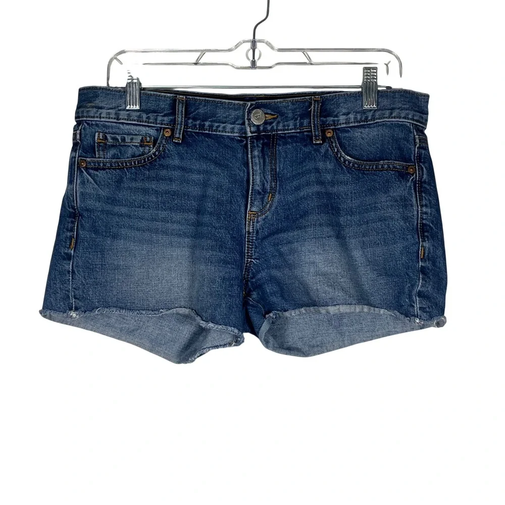 Seven7 Denim Shorts Womens Blue Raw Hem Cut Off Size‎ 4